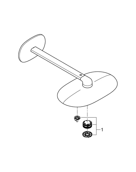 GROHE 28 020 L01 TEMPESTA-F Trigger Spray 30 Teleducha 1 chorro Blanco
