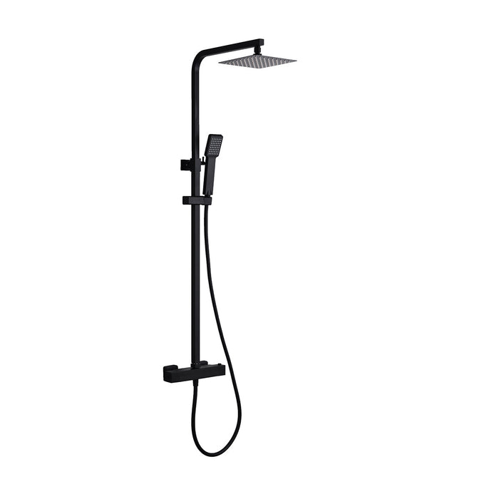 IMEX BTV013/NG VIGO Thermostatic Faucet Telescopic Shower Set Matte Black