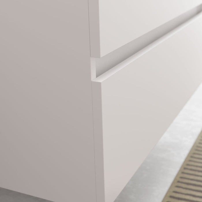 SALGAR BEQUIA Mueble de Baño con Tapa Encimera 4 Cajones Color Blanco Mate