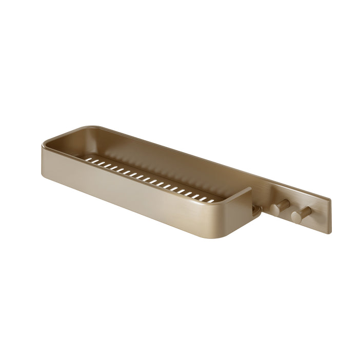 GEDY A9188800000 IL GIGLIO Porta objetos rectangular con percha oro mate