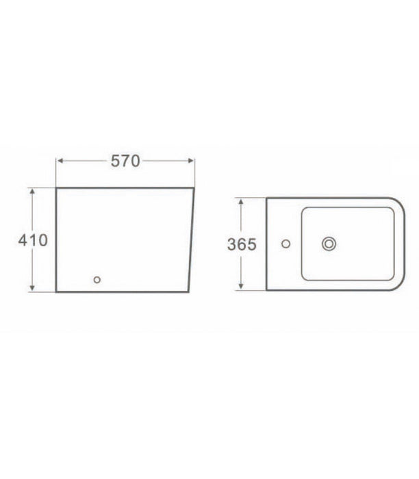 AQUORE 00329 PISA Bidé Compacto Blanco Brillo