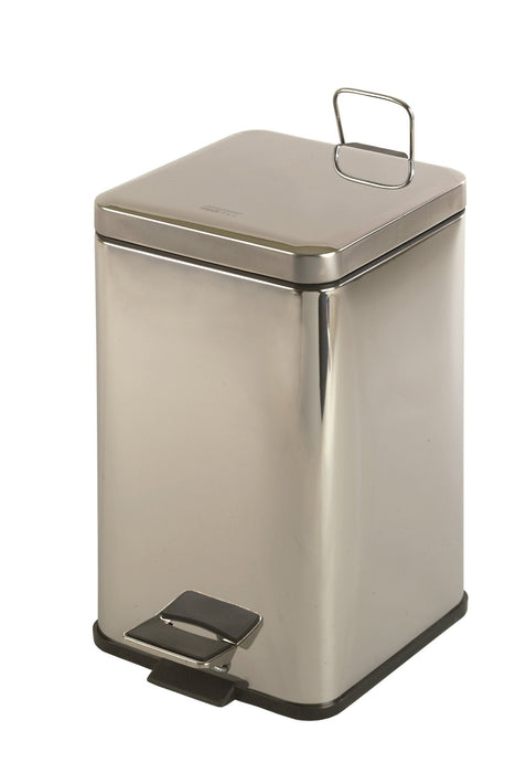 MEDICLINICS PP1206C Cubo Pedal Cuadrado 6l Inox Brillo