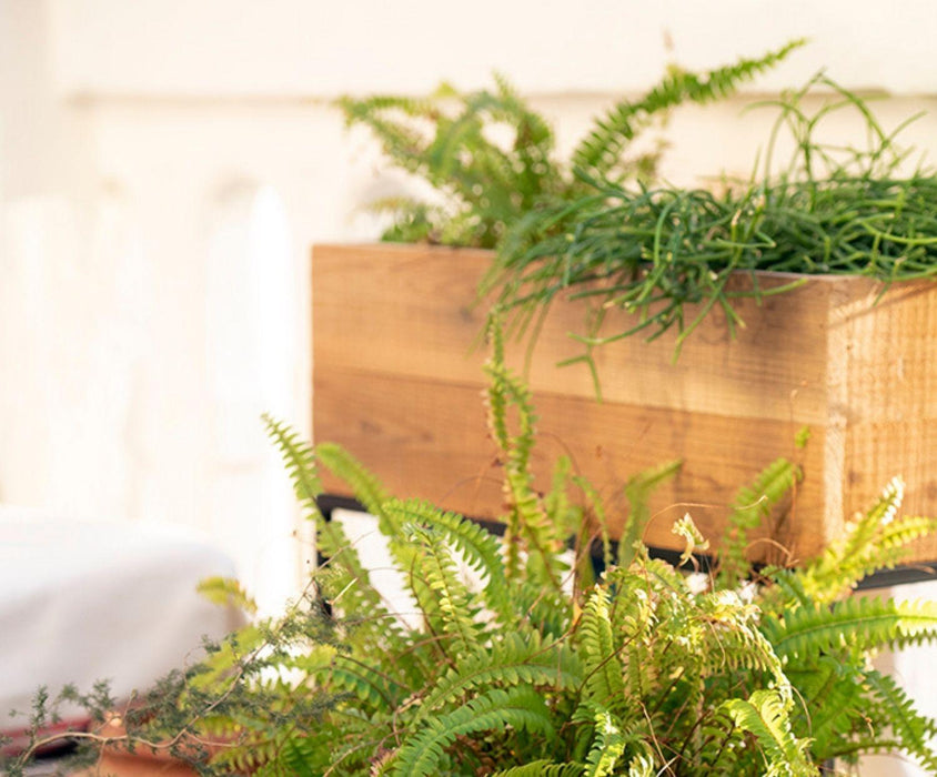 ANDREA HOUSE AX21017 Macetero Madera Reciclado 55x21x60,5 cm