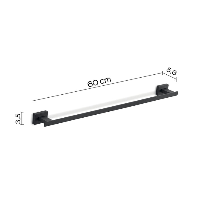 GEDY 44216014200 ATENA Toallero 60 cm Negro M