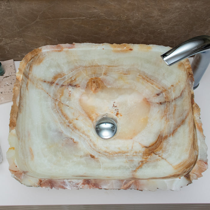 FORZINI FZ-LG-ONX-104 VOLTURNUS Lavabo de ónix Verde claro