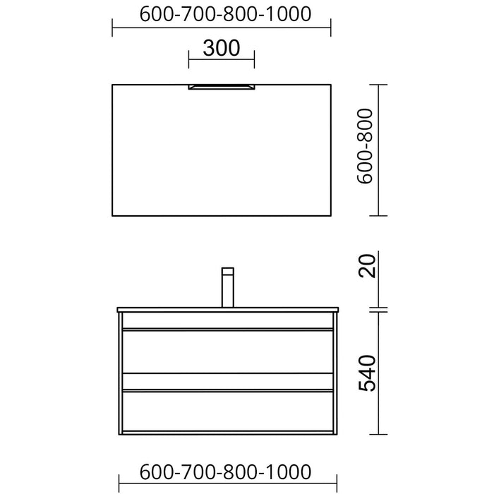 SALGAR ATTILA Conjunto Mueble de Baño Completo Blanco Mate