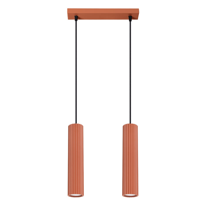 SOLLUX SL.1631 KARBON Lámpara Colgante 2 Rojo Ocre