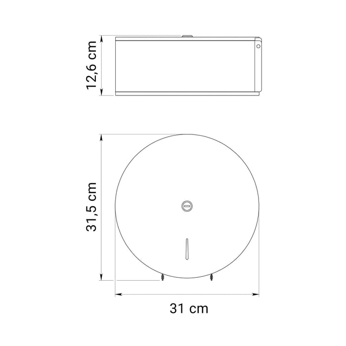 GEDY 24491400000 Matte Black Paper Roll Dispenser