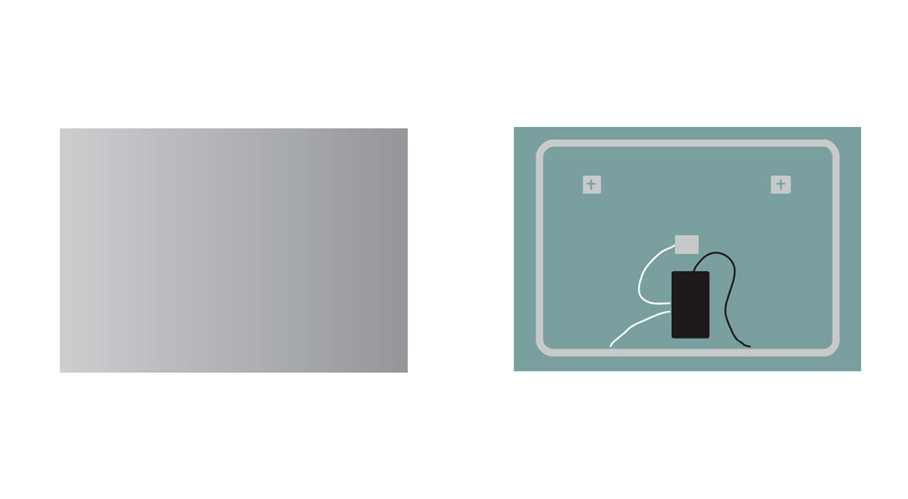 LEDIMEX SUEC006/60 SWEDEN Square LED Backlit Mirror Chrome 60x80 cm