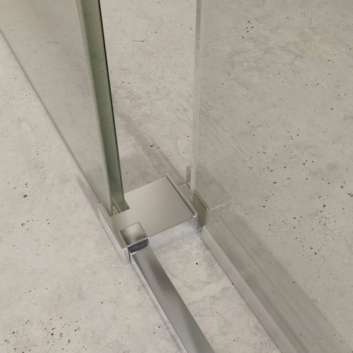 BATHME NOEL 4 Mampara Ducha Angular Corredera Cromo Transparente
