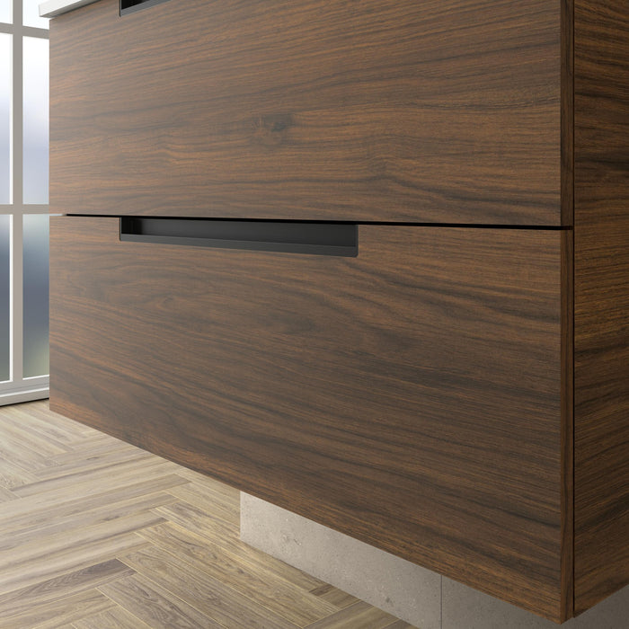 SALGAR 122011 LENI Mueble+Lavabo LISBOA 2 Senos 120cm Nogal