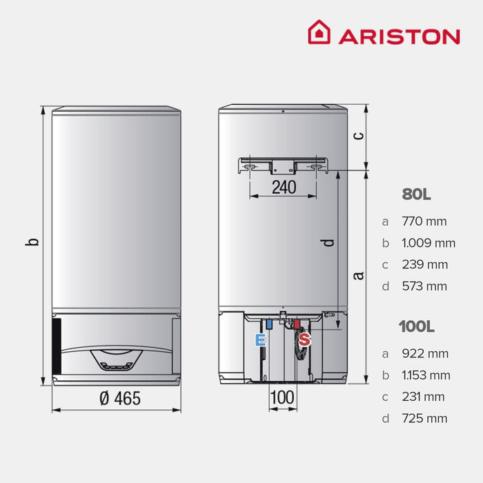 ARISTON LYDOS HYBRID WIFI Hybrid Vertical Water Heater Energy Class A