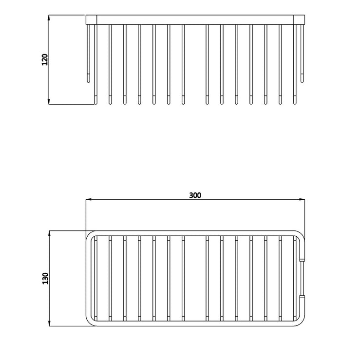 LLAVISAN L139564 Portagel Ducha Rectangular Gun Metal