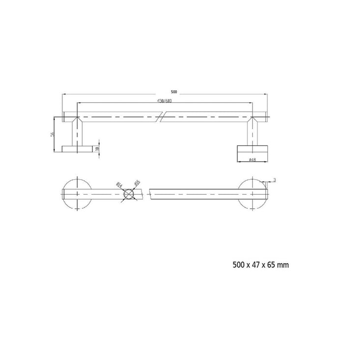 SALGAR 14692 RHIN Hotel Chrome Towel Rack