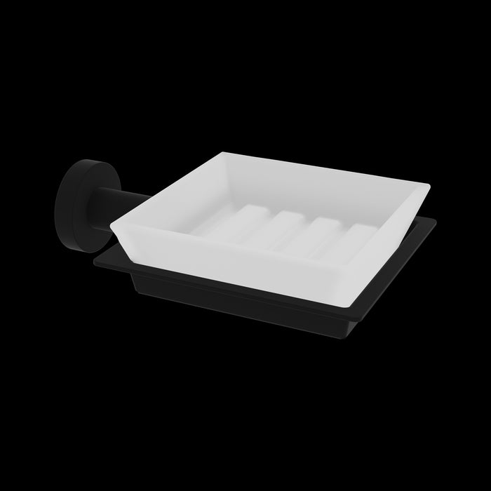 BELTRAN 20127 CHIARA Matte Black Soap Dish Screw Mount