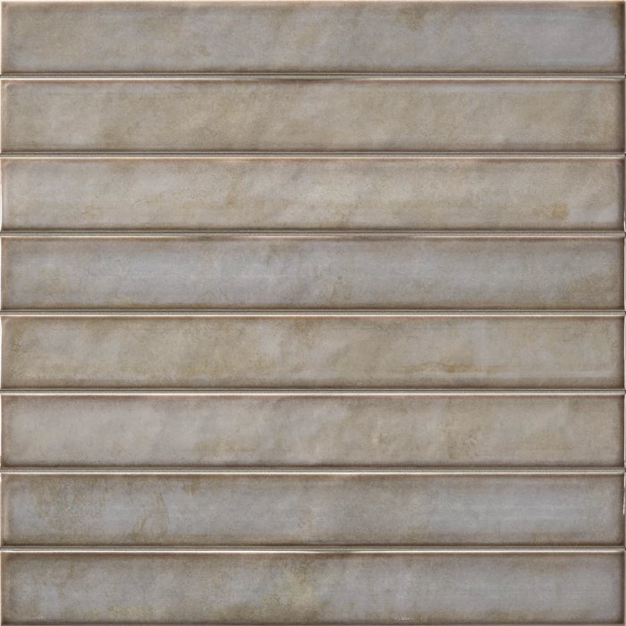 LA PLATERA BRICK RAKU GREY 35x35 Azulejo Pasta Blanca