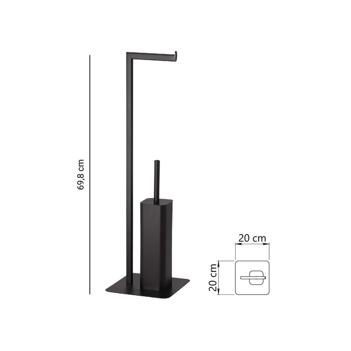 GEDY 13321400000 FELIX Towel Rack and Freestanding Column Matte Black