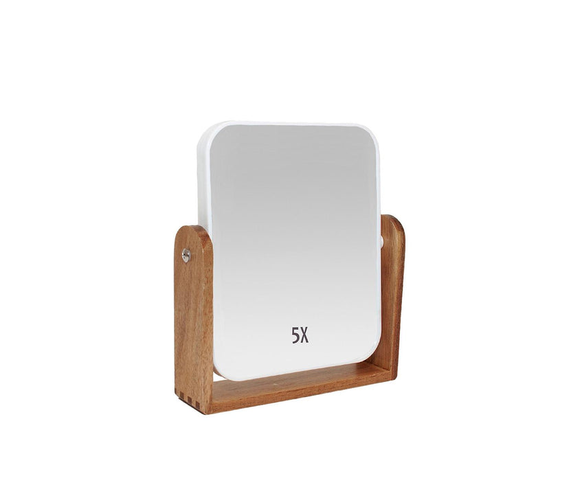 ANDREA HOUSE BA26513 Espejo Pie Acacia/Blanco X5