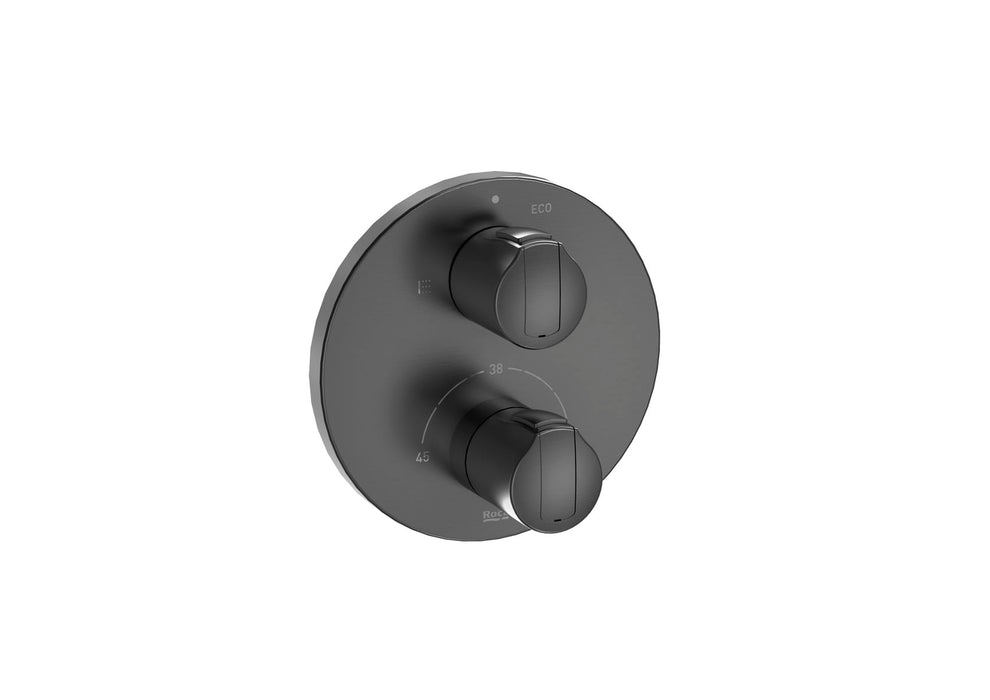 ROCA A5A0D09NM0 T-1000 ROUND Grifo Termostático Empotrable para Baño-Ducha Negro Titanio Cepillado