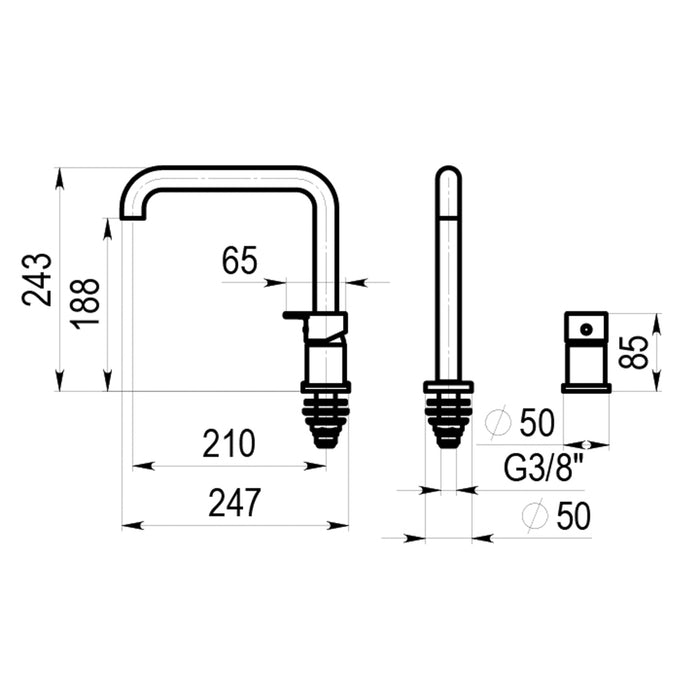 PRESTO 4655200 Aroha batería lavabo Cromo