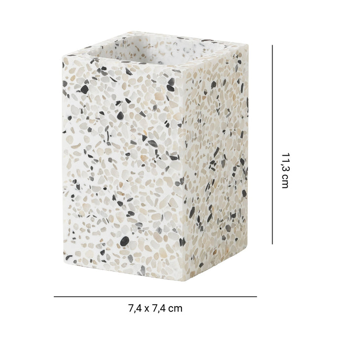 GEDY ZO982000000 ZOE Portacepillos Blanco Negro