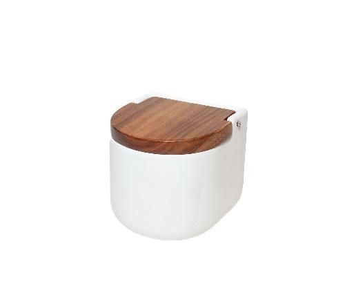 ANDREA HOUSE CC75040 Salero Cerámica/Acacia