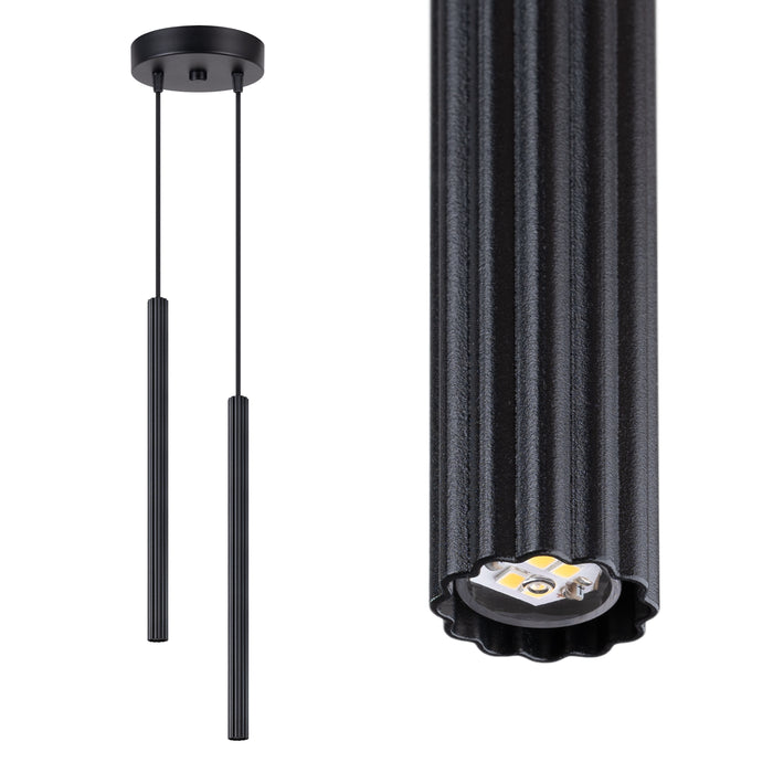 SOLLUX SL.1867 Lámpara colgante ARCHE 2P negra negro