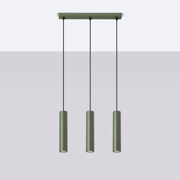 SOLLUX SL.1486 Lámpara colgante LAGOS 3L verde oliva verde oliva