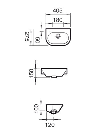 SANITANA NEXO Wall-Mounted Sink 42 White Glossy