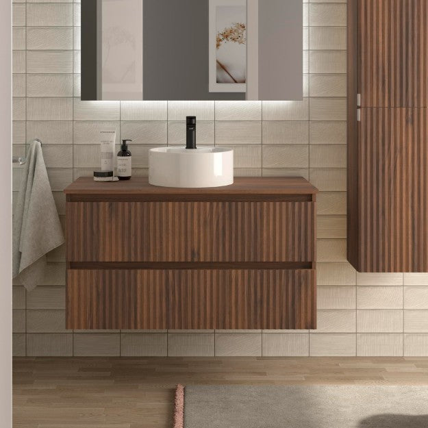 SALGAR KIRA Mueble+Lavabo LISBOA Color Nogal