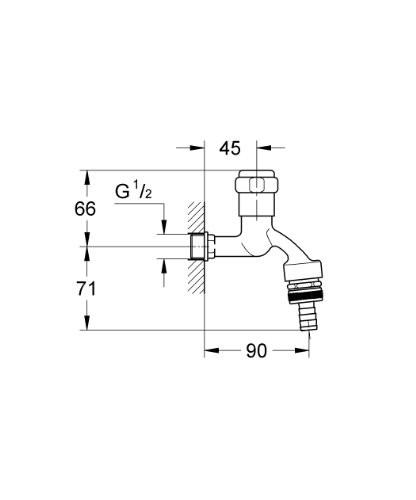 GROHE 41 154 000 EGGEMANN Grifo para Jardin