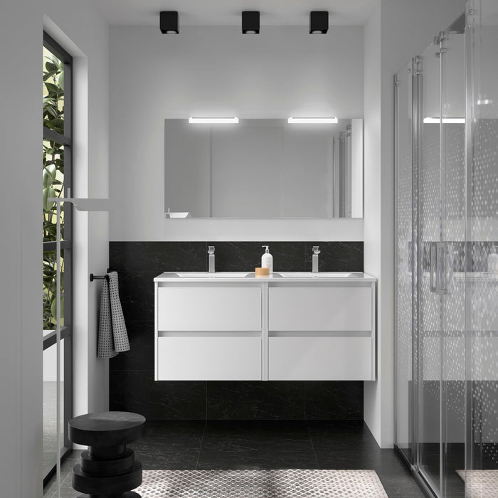 SALGAR 85085 NOJA Conjunto Mueble de Baño Completo 120 cm Color Blanco Brillo