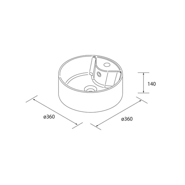 SALGAR 110546 BEQUIA Mueble de Baño con Lavabo de Posar y Encimera 120 cm 2 Cajones 2 Puertas Roble África