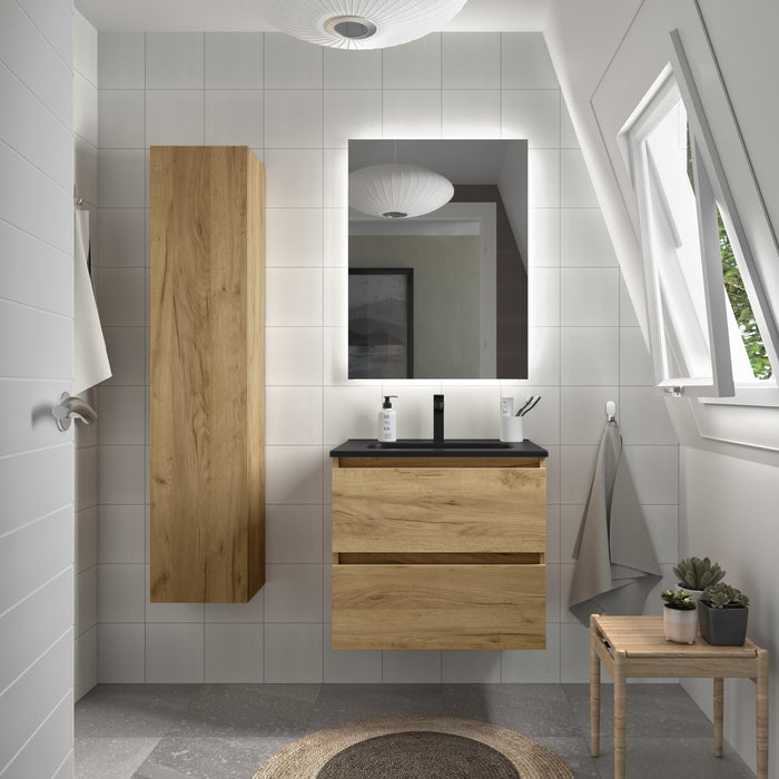 SALGAR BEQUIA Mueble Con Lavabo Constanza Negro Roble