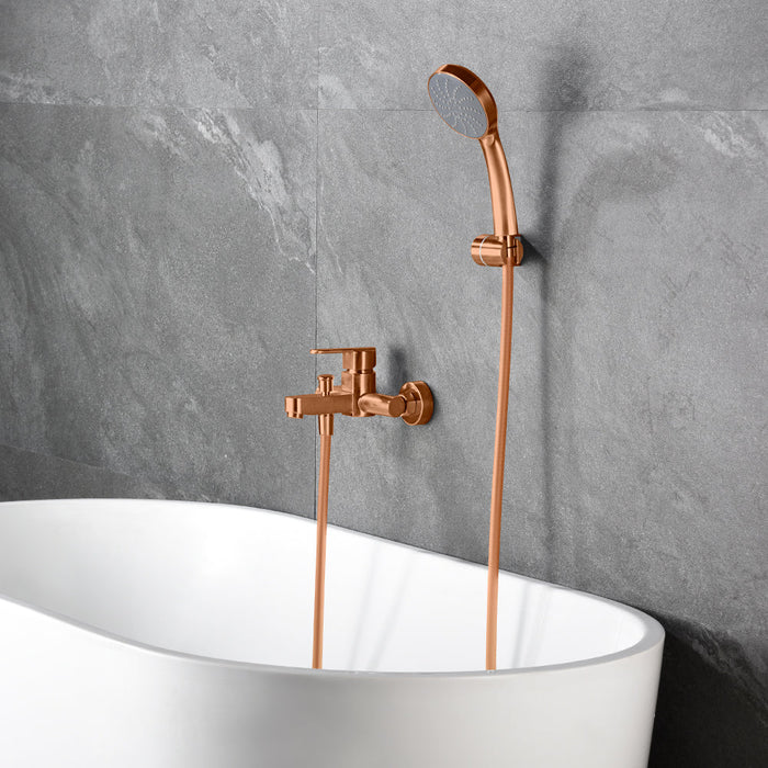 IMEX BDR001-4ORC ROMA Kit Baño / Ducha Monomando Oro Rosa Cepillado