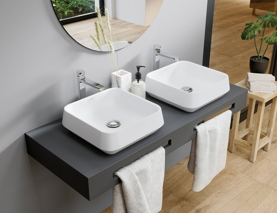 ACQUABELLA 53022962 VENET SQUARE Sink Above Counter Matte White