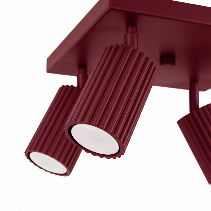 SOLLUX SL.2304 Plafón Karbon 4 Borgoña