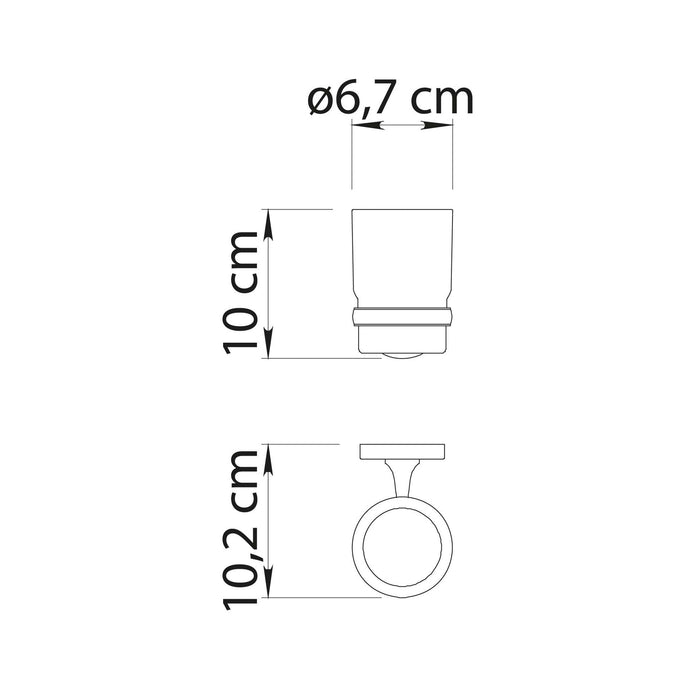 GEDY FP101400100 FELCE PLUS Portacepillos Negro Mate