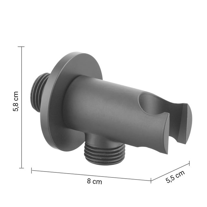 GEDY GYHP1010600 HIGH PRO PLUS 06 Kit de ducha redondo 5 piezas gun metal