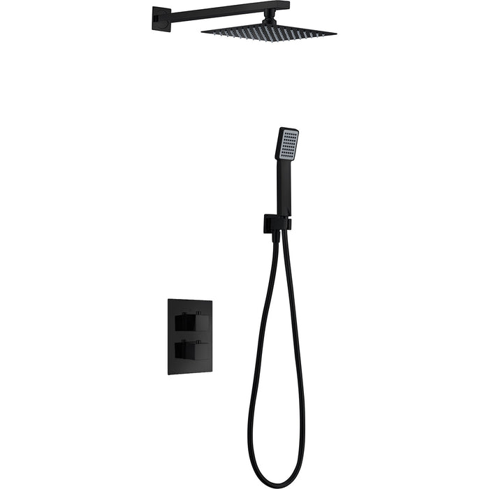 IMEX GPC009/NG CIES Matte Black Thermostatic Built-in Shower Set