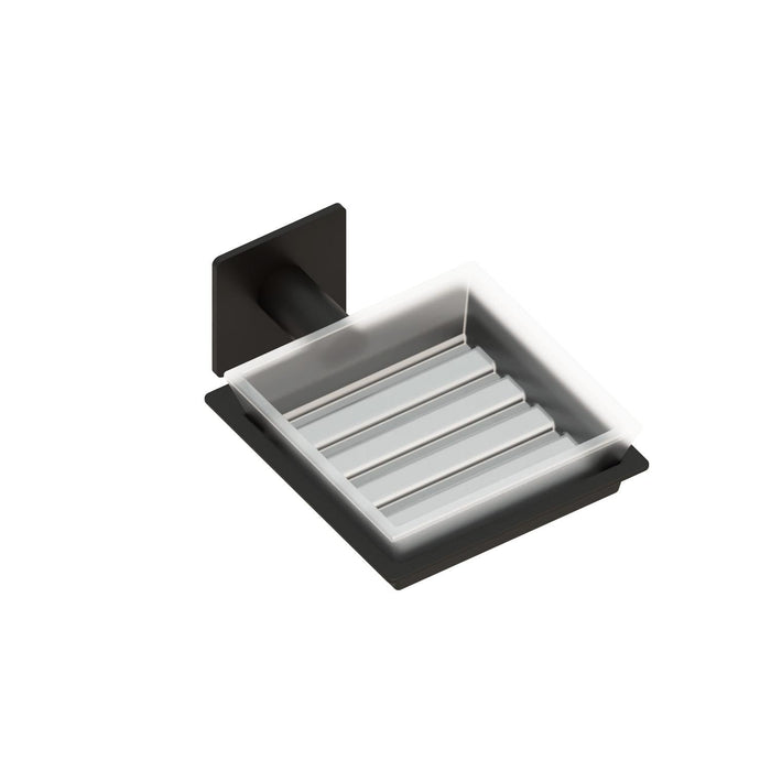 BELTRAN 10876 PRAGA Jabonera Negro Adhesivo