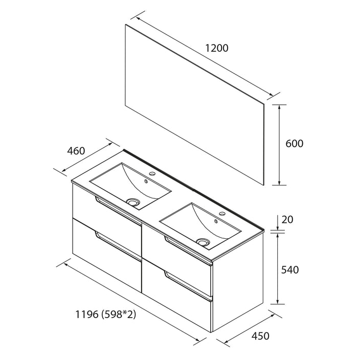 SALGAR 111777 VIMA Conjunto Mueble 120 Color Roble África