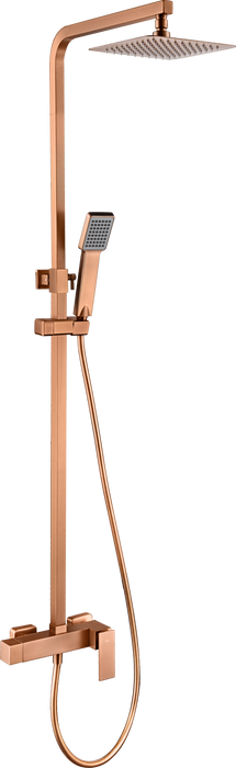 IMEX BDP048/ORC PISA Conjunto Ducha Monomando Oro Rosa Cepillado