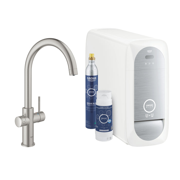GROHE 31 455 DC1 BLUE Home Starter kit C-spout steel
