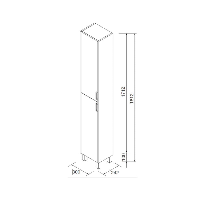 SALGAR 122587 CONTESSA Mueble Columna Color Roble África