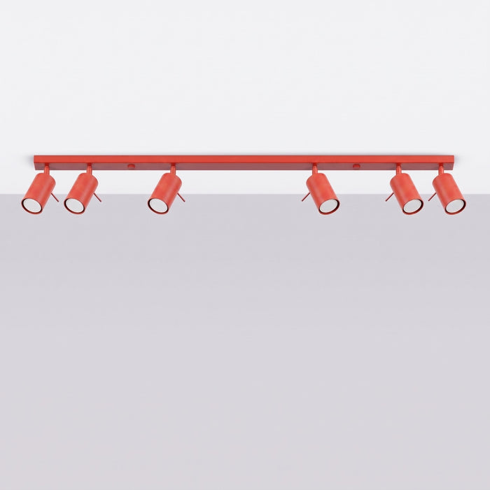 SOLLUX SL.2194 Plafón RING 6L rojo