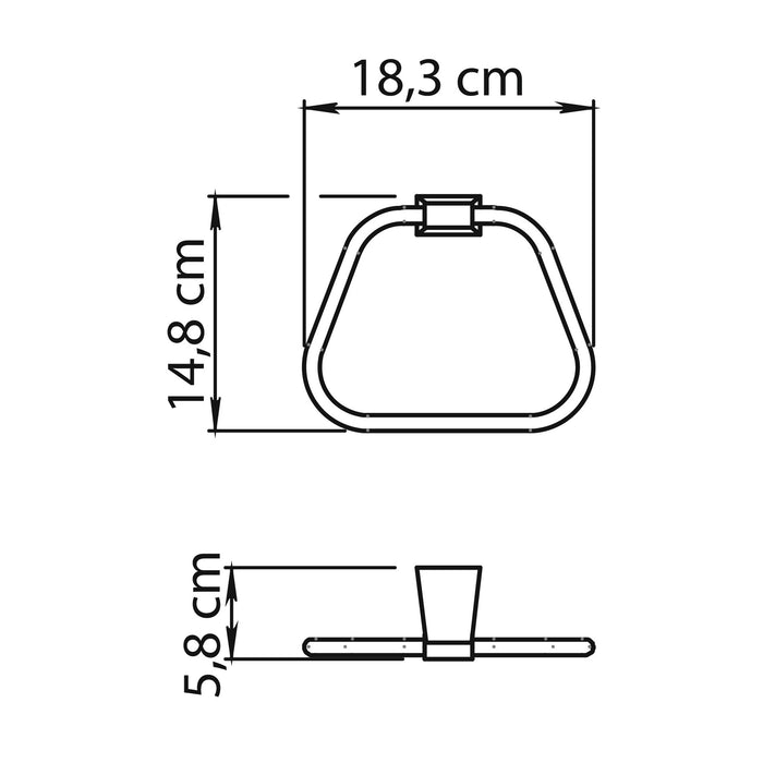 GEDY TN708800000 TONALE Gold Matte Ring Towel Holder
