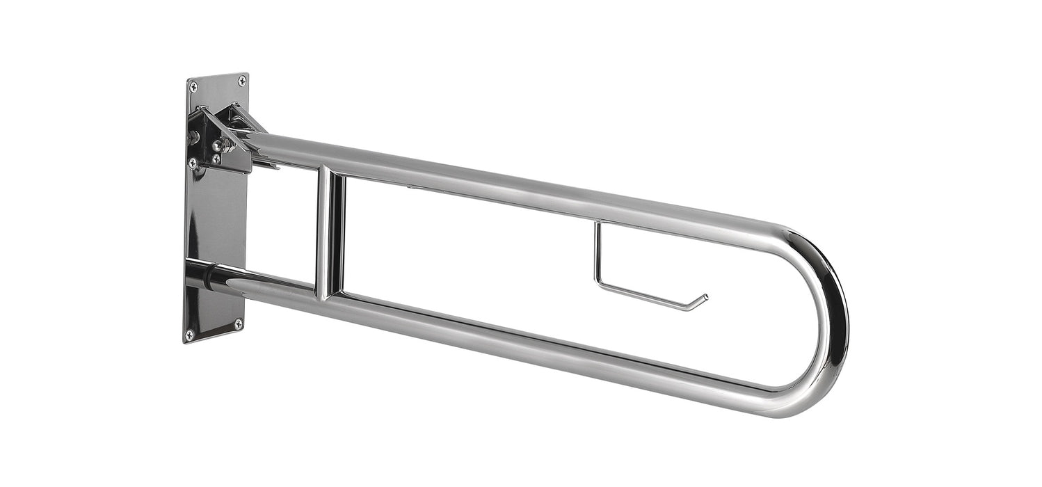 GEDY 56581300000 SNUG Soporte de apoyo abatible 80 cm con portarrollo cromo