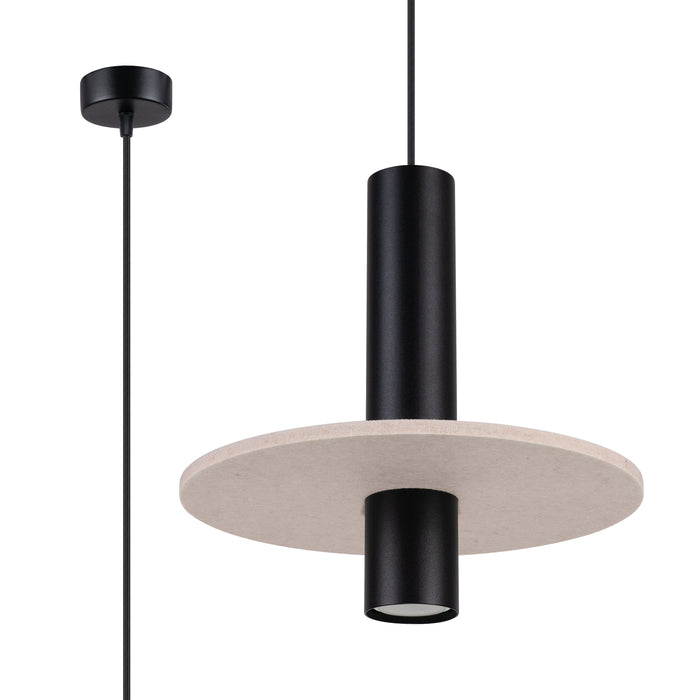 SOLLUX SL.1882 Lámpara colgante PELTA 1 negro/beige beige/negro