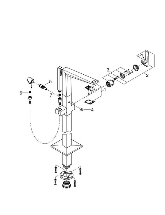 GROHE 26 691 001 TEMPESTA System 250 Cube Sistema de ducha con termostato para baño ducha Cromo